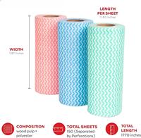 Lingettes de nettoyage ménager réutilisables multi-usages sans peluches à motif ondulé pour la cuisine