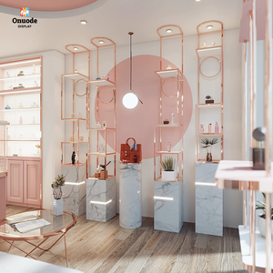 ดีไซน์ซุ้มน้ำหอมพรีเมียมพร้อมตกแต่งด้วยสีทอง |   โซลูชั่นตกแต่งภายในแบบครบวงจรสำหรับร้านน้ำหอมระดับไฮเอนด์  ชั้นวางน้ำหอมสำหรับร้านค้า - Product Image 1