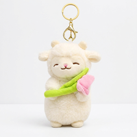 Gantungan Kunci Boneka Domba Bunga Lucu Kawaii, Aksesoris Tas, Lembut, Bisa Dipeluk, Grosir, Custom OEM ODM