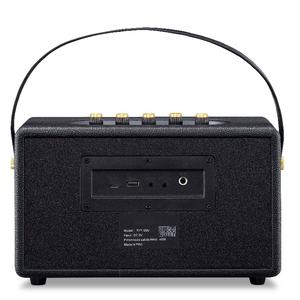 Altavoz portátil de sonido Nuevo diseño Deep Bass RGB LED Dual 4 "Retro <span class=keywords><strong>HIFI</strong></span> Cuero y material de madera <span class=keywords><strong>Equipo</strong></span> de sonido envolvente estéreo - Product Image 3