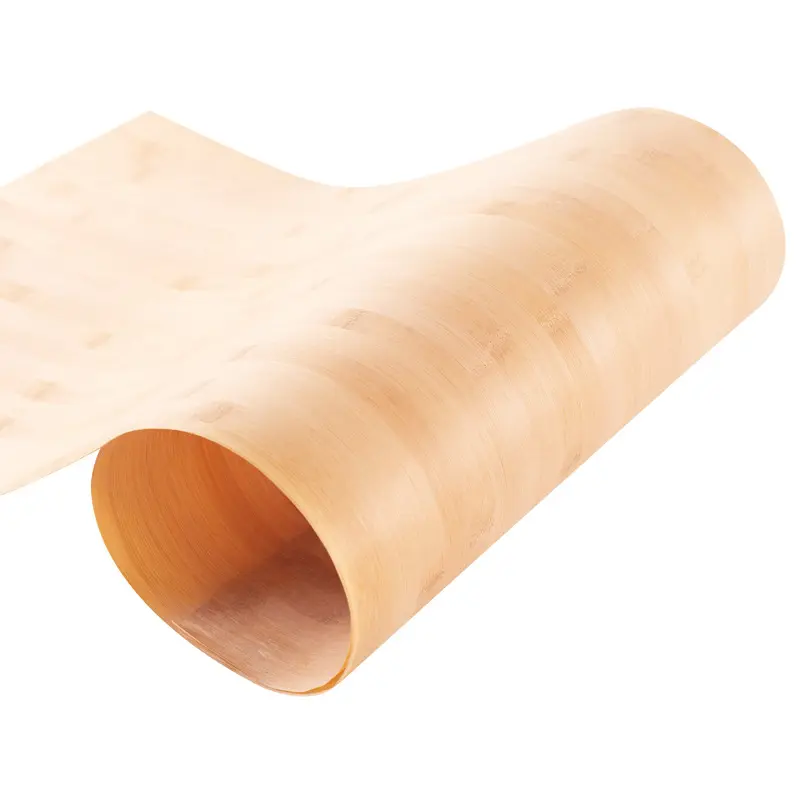 Chapa de madera de bambú Vertical de Color carbonizado Natural Flexible de 0,20-0,60mm para espalda para pegatina de monopatín