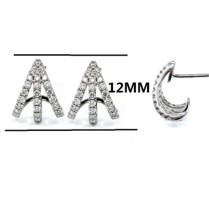 Prix d'usine Hong Kong, excellente qualité, sertissage pavé, or blanc massif 18 carats, diamant véritable taille brillant, bijoux fins de fiançailles vintage - Product Image 2