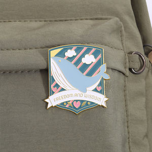 Arguzia e agilità solo e coraggioso smalto spilla stile animale distintivo distintivo gioielli regalo per gli amici - Product Image 3