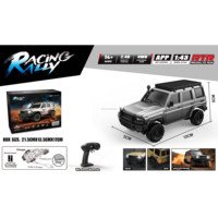 Coche Teledirigido Todoterreno RC Rock Crawler a Escala 1/43, 2.4G, 4WD, con Control por App, Dirección Totalmente Proporcional, Perilla de Velocidad, Luces y Neumático de Repuesto Reemplazable