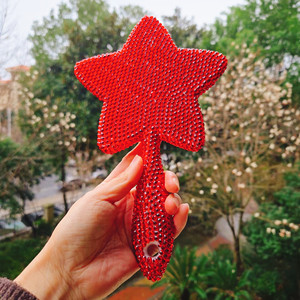 Tự làm trang điểm sao Gương tay long lanh xách tay túi nhỏ gọn du lịch cầm tay gương - Product Image 6