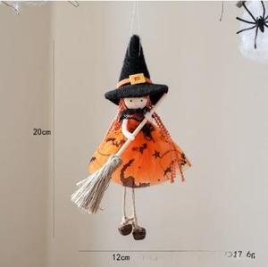 DAMAI Décorations Suspendues de Sorcière d'Halloween, Mini Pendentif Balai de Sorcière Mignon, Décoration de Fête d'Halloween, Décoration pour Fenêtre et Arbre de Maison, Photo - Product Image 4