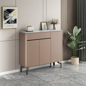Italia laci kaca emas putih Modern mewah Sideboard lemari rias ruang tamu <span class=keywords><strong>Ashley</strong></span> furnitur Elm sudut ruang makan papan samping