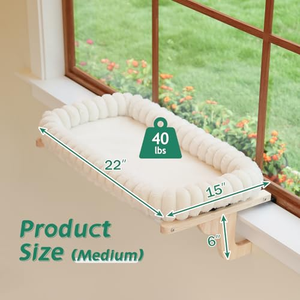 Umweltfreundlicher Luxus-Katzenbaum Holzrahmen Robuste Hängematte Fenstersitz-Kissen für Große Katzen Einfach Anzupassen Ganzjährig Innenbereich-Nutzung Karton - Product Image 5