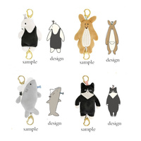 OEM ODM Acceptable Personnalisable Porte-clés Jouet Chat Jouet Ours en peluche Jouet Logo personnalisé Mini porte-clés Peluche Jouet pour cadeau