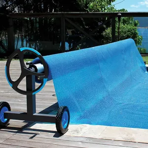 Goedkope Prijs Bubble Automatische Zwembad Solar Cover Aangepaste Grootte Vorm Outdoor Zwembad Cover