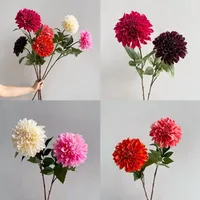 Fleurs artificielles hydratantes Dahlia au toucher réel, décorations de mariage, fleurs de chrysanthème, décoration intérieure, fleurs de table pour fêtes