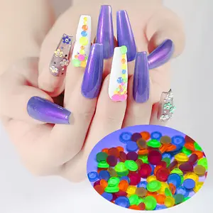 SS4-SS16 di cristallo luminoso dimensioni miste Nail Art decorazioni con strass vetro fluorescente piatto accessori per unghie fai da te