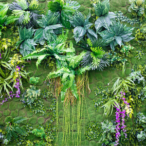 Nhân tạo hàng rào nhà máy tấm màu xanh lá cây Tường Bảng điều khiển đám cưới cỏ Backdrop trang trí - Product Image 5