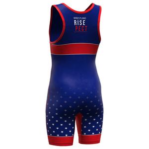 Débardeur drapeau américain pour hommes, maillots de lutte pour hommes, combinaisons de lutte - Product Image 3