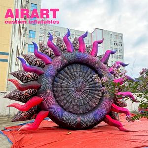 6m-8m 대형 무대 장식 풍선 태양 벽, 음악 축제 장식 풍선 벽 배경 풍선 판매 - Product Image 4