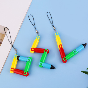 BECOL toptan komik canlı katlanabilir dekorasyon tükenmez kalem bükülebilir katlanabilir deforme plastik tükenmez kalem çocuklar için hediye - Product Image 3