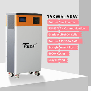 Điện tường 48V 51.2V pin lithium 200AH 280ah 306ah 314ah LiFePO4 Pin 10kwh/15kwh được xây dựng trong 5KW biến tần hom Ess - Product Image 1