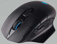 Corsair Mouse game nirkabel RGB Pro SE, Mouse optik kabel gelap dengan teknologi SLIPSTREAM RGB lampu latar Bluetooth