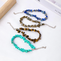 Bracelet en perles de cristal naturel en gros, bijoux ajustables en pierres gemmes roulées pour femmes et hommes, cadeau, approvisionnement en vrac