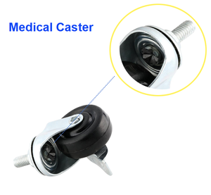 Rueda Universal Ajustable <span class=keywords><strong>para</strong></span> <span class=keywords><strong>Muebles</strong></span> <span class=keywords><strong>con</strong></span> <span class=keywords><strong>Freno</strong></span>, Diseño Industrial, Capacidad de Carga de 65 kg, <span class=keywords><strong>Freno</strong></span> de Tornillo - Product Image 3