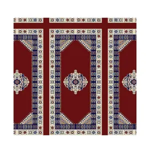 2024 Muslim Prayer Mosque Carpet Manufacturing Wall To Wall Durable Anti-slip Cotton Bottom Wilton Carpet