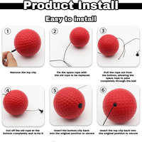 Ballon de boxe réflexe portable de haute qualité 123sports Gym Fitness en PU/PVC expansé, réglable en hauteur, à usage universel pour la boxe