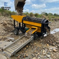 Trommel rotatif portable 10-20tph pour le lavage de l'or, équipement de lavage pour la récupération de l'or de sable à petite échelle