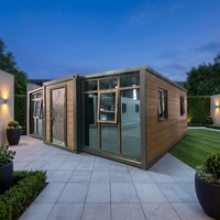 Maison conteneur mobile de luxe préfabriquée et extensible, prête à l'emploi, 40 pieds ou 20 pieds, 2 chambres, structure en acier préfabriquée, pour bureau