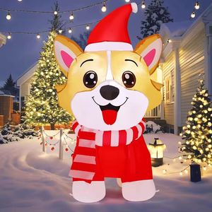 Decoraciones Navideñas Inflables de Perro Corgi con Luces LED de 4.2 Pies, Resistentes al Agua, Duraderas y Personalizadas, para Niños - Product Image 3