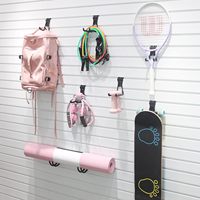 Porte-vélo vertical mural pour 2 sacs de golf Panneaux gris Slatwall Porte-sac de golf avec étagère centrale
