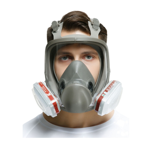 Masque à gaz intégral respiratoire EN136 en silicone anti-buée avec large champ de vision et double filtre pour la protection industrielle contre les produits chimiques et la pulvérisation de peinture - Product Image 5
