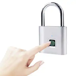 Locstar Portátil Viagem Bagagem Mala Keyless Porta De Segurança Fechaduras Usb Recarregável Impressão Digital Inteligente Pad Bloqueio Cadeado