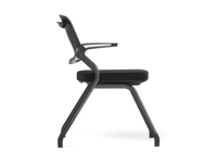 Chaise de conférence pliable avec tablette d'écriture noire, chaise de négociation professionnelle pour salle de classe intelligente