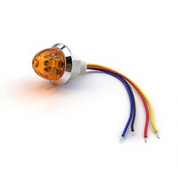 Mini feu arrière de voiture en forme de pastèque de 1,25 pouce, lumière d'avertissement LED, modification automobile, lumière décorative pour moto, haute luminosité