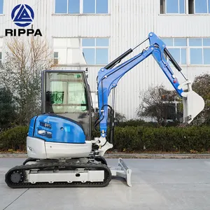 Rippa 3 Ton 3.5 Ton orman Bagger küçük boy ekskavatör satış 360 döner ekskavatör inşaat ekskavatör