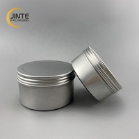 Boîte en aluminium ronde hermétique de 250 ml (8 oz), boîte en étain, pot en étain pour l'emballage de bonbons, de menthe, de thé