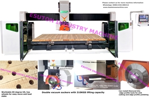 Máquina de procesamiento de piedra CNC para <span class=keywords><strong>encimeras</strong></span> de cocina, <span class=keywords><strong>Dekton</strong></span>, fregadero de porcelana de piedra sinterizada, máquina de pulido de perfil de bordes recortados - Product Image 4