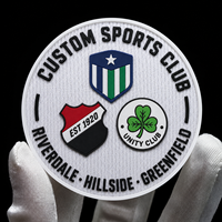 Écussons personnalisés en caoutchouc, PVC et silicone, thermocollants, pour vêtements, vente en gros, logos d'équipes de baseball, rugby, club, football, pour chapeaux