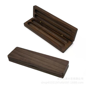 Wooden <b>Pen</b> <b>Box</b> Black Walnut Square Shape With Uv Printing For Office Or Signature Use - Product Image 5