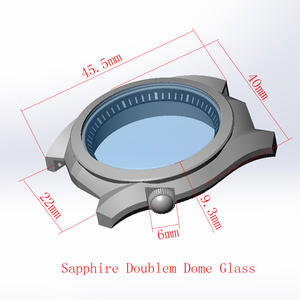 Design de voiture 40mm en acier inoxydable 316L pour cadran 28.5mm NH34/5/6/8/70/1/2 Mouvement Verre saphir <span class=keywords><strong>Lunette</strong></span> à vis Boîtier de montre - Product Image 2