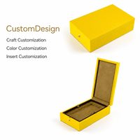 Emballage de parfum de luxe fait main sur mesure avec couvercle rabattable, insert en velours, logo personnalisé en couleur, boîte cadeau en bois brillant artisanal