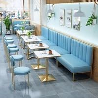Ensemble de chaises et table de banquet rembourrées sur mesure pour la restauration, avec base en métal, pour restaurant, banquette, canapé