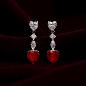 Boucles d'oreilles pendantes en or blanc, argent 925, cristal, strass, sertissage griffe, romantiques, pour mariage, bijoux pour femmes - Product Image 2