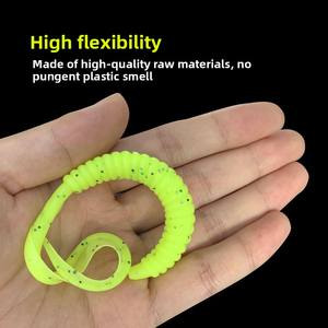 Vente en gros d'appâts lumineux en plastique pour ver de carpe 9cm 14cm <span class=keywords><strong>leurre</strong></span> à queue unique pour la pêche en eau douce salée - Product Image 4