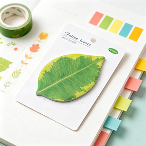 Realistic Leaf <b>Sticky</b> <b>Notes</b>, Cute Fallen Leaves Self-Stick Memo Pad, 25 Sheets for Planner, Journal & Bookmark - Product Image 1