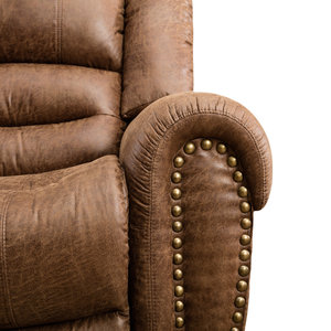 Sillón Reclinable Manual DOSER con Estructura de Madera Moderna y Tapicería de Tela, Extensible, Ajustable, Cómodo, de un Solo Asiento, para Sala de Estar, Cine en Casa - Product Image 4