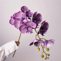 Haut de gamme 8-tête artificielle Phalaenopsis orchidée Vintage couleur vraie touche fleurs pour mariage maison Thanksgiving Graduation Pâques