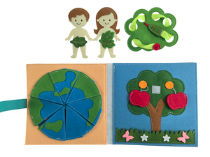 Libro Sensorial Bíblico Cristiano Hecho a Mano para Niños Pequeños - Actividades Sensoriales para Niños y Niñas, Regalo de Bautismo - Product Image 6