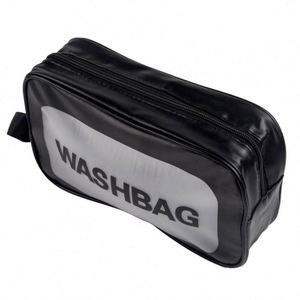 Portable <b>Transparent</b> Frosted PVC <b>Makeup</b> <b>Bag</b> Custom Waterproof Travel Toiletry <b>Bag</b> - Product Image 6