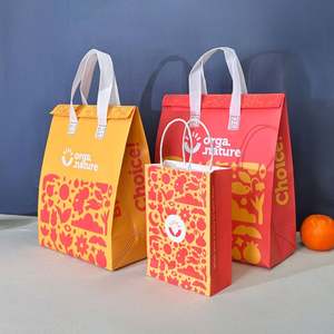 Eco-Friendly Custom Logo Thermal <b>Cooler</b> <b>Bag</b> Recyclable Non-Woven Insulated <b>Lunch</b> Take-Away for Sandwich Cake Bread Picnic Food - Product Image 3